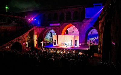 Rehearsing for the Acre Opera Festival 2016, among the Crusader-era arches of the ancient city (Courtesy Yoav Pili)