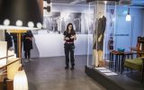 Creative leader Cia Eriksson gives a tour at the Ikea Museum in Almhult, Sweden, on June 14, 2016. (Emil Langvad/TT News Agency/AFP)