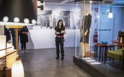 Creative leader Cia Eriksson gives a tour at the Ikea Museum in Almhult, Sweden, on June 14, 2016. (Emil Langvad/TT News Agency/AFP)