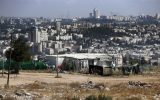 A picture taken on July 4, 2016, shows a mobile cabin in the Jewish neighborhood of Givat Hamatos, in East Jerusalem. (AFP Photo/Thomas Coex)
