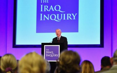 Iraq Inquiry chairman Sir John Chilcot speaks as he comments on the findings of his report, inside the QEII Centre in London on July 6, 2016. vAFP PHOTO / POOL / Jeff J Mitchell)