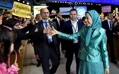 President of the National Council of Resistance of Iran (CNRI) Maryam Radjavi arrives to the National Council of Resistance of Iran (CNRI) annual meeting on July 9, 2016, in Le Bourget, near Paris. (AFP PHOTO / ALAIN JOCARD)