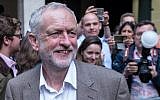 British Labour Party leader Jeremy Corbyn meets supporters and members of the media after attending a meeting of Labour's National Executive Committee in London on July 12, 2016. (AFP/Chris Ratcliffe)