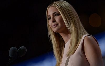 Ivanka Trump speaks on the last day of the Republican National Convention on July 21, 2016, in Cleveland, Ohio. (AFP PHOTO / Brendan SMIALOWSKI)