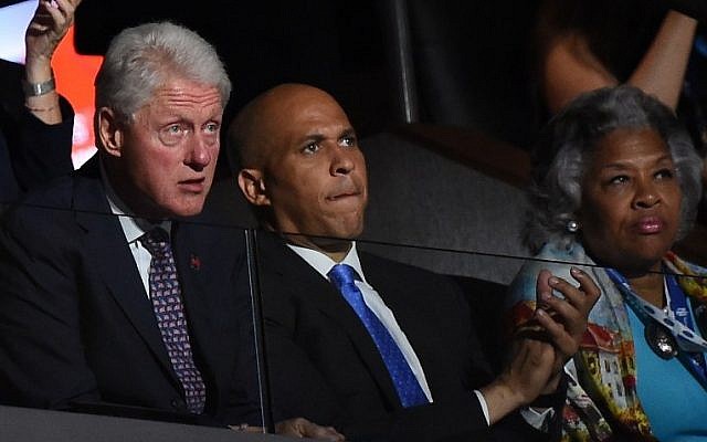 Former US president Bill Clinton listens during Day 1 of the Democratic National Convention at the Wells Fargo Center in Philadelphia, Pennsylvania, July 25, 2016. (AFP/ Robyn BECK)