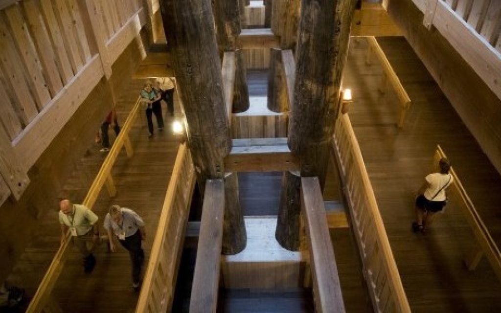 Patrons tour the interior of the Ark Encounter July 5, 2016 in Williamstown, Kentucky. (Aaron P. Bernstein/Getty Images/AFP)
