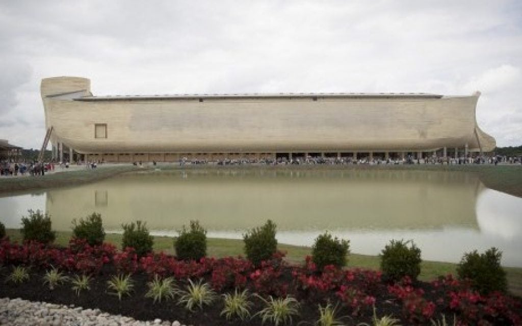 The Ark Encounter is seen July 5, 2016 in Williamstown, Kentucky. The Ark Encounter is a theme park centered around a 510 foot long reproduction of Noah's Ark.   Aaron P. Bernstein/Getty Images/AFP