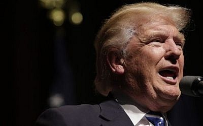 Republican Presidential candidate Donald Trump speaks during a campaign event, Davenport, Iowa, July 28, 2016. (Joshua Lott/Getty Images/AFP)