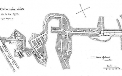 Plan of the Vigna Randanini catacomb by Jean-Baptiste Frey published in the Rivista di Archeologia Cristiana 10 [1933] (Photo courtesy of Jessica Dello Russo/ International Catacomb Society)