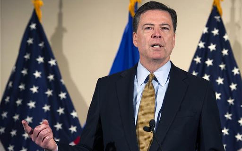 FBI Director James Comey makes a statement at FBI Headquarters in Washington, Tuesday, July 5, 2016. (AP Photo/Cliff Owen)