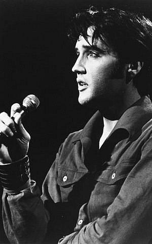 Elvis Presley in concert in 1958 (AP photo)
