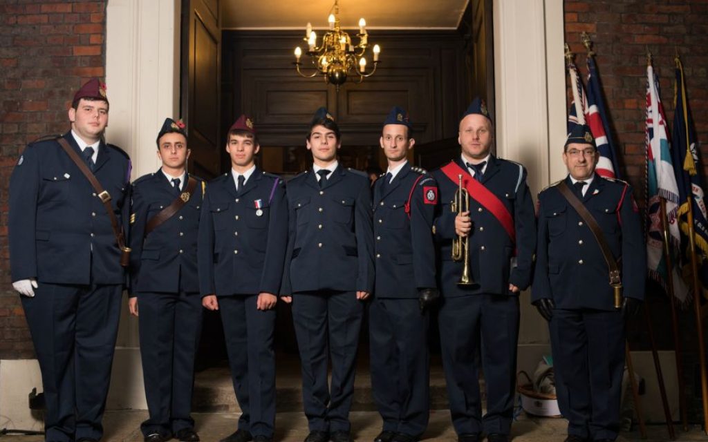 Members of the Jewish Lads and Girls Brigade at Bevis Marks Synagogue in London's East End. (Blake Ezra)