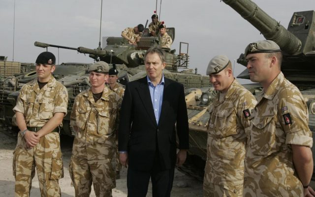 In this Thursday Dec. 22, 2005 file photo, the then British prime minister Tony Blair meets soldiers at Shaibah logistics base, Basra, Iraq. (AP Photo/Kirsty Wigglesworth, File) In this Thursday Dec. 22, 2005 file photo, the then British prime minister Tony Blair meets soldiers at Shaibah logistics base, Basra, Iraq. (AP Photo/Kirsty Wigglesworth, File)
