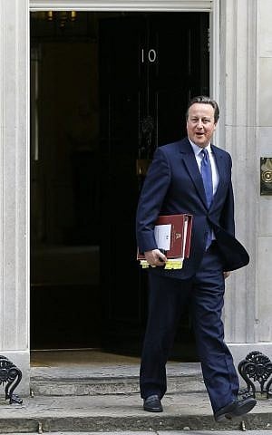Britain's Prime Minister David Cameron leaves 10 Downing Street, in London to face prime minister's questions for the last time, July 13, 2016. (AP/Kirsty Wigglesworth)
