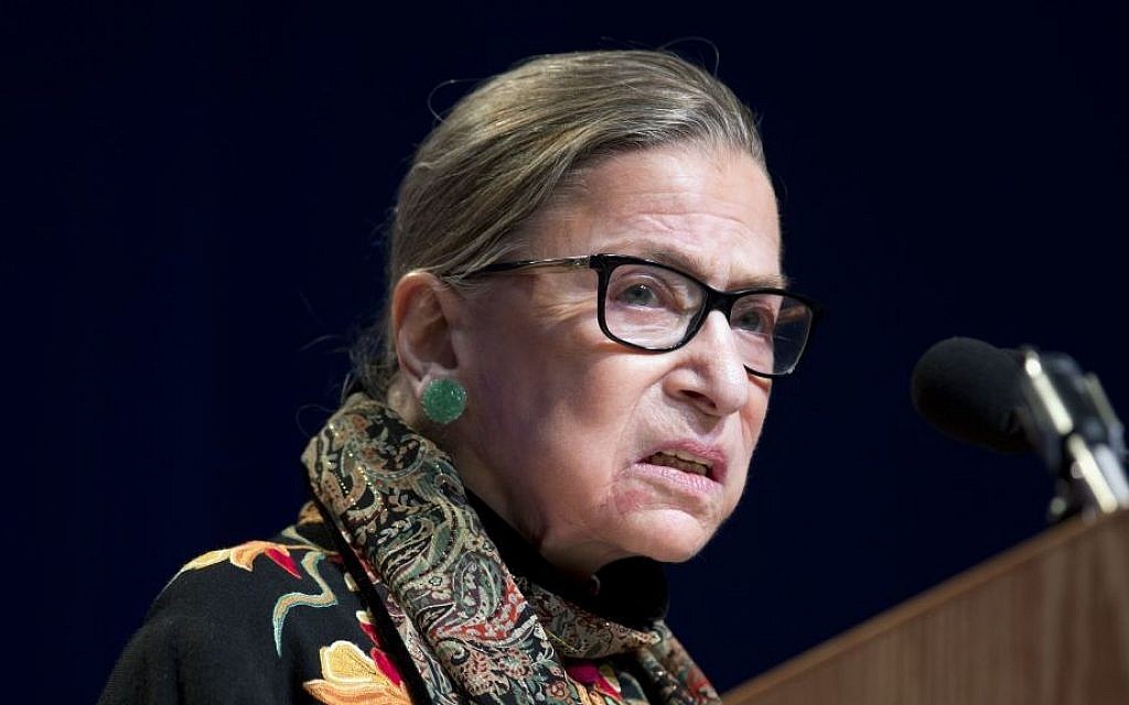 Supreme Court Justice Ruth Bader Ginsburg speaks at Brandeis University in Waltham, Massachusetts, January 28, 2016. (AP Photo/Michael Dwyer, File) Supreme Court Justice Ruth Bader Ginsburg speaks at Brandeis University in Waltham, Massachusetts, January 28, 2016. (AP Photo/Michael Dwyer, File)