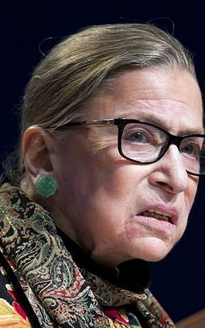 Supreme Court Justice Ruth Bader Ginsburg speaks at Brandeis University in Waltham, Massachusetts, January 28, 2016. (AP Photo/Michael Dwyer, File)
