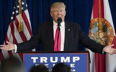 Republican presidential candidate Donald Trump speaks during a news conference at Trump National Doral, Wednesday, July 27, 2016, in Tampa, Florida. (AP Photo/Evan Vucci) 