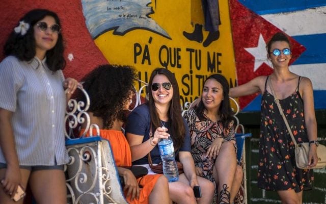 Young Cuban American Miranda Hernandez, center, talks with other young persons that traveled with CubaOne program in Havana, Cuba on June 12, 2016 (AP Photo/Ramon Espinosa) Young Cuban American Miranda Hernandez, center, talks with other young persons that traveled with CubaOne program in Havana, Cuba on June 12, 2016 (AP Photo/Ramon Espinosa)