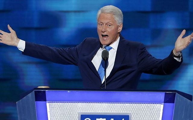 Former President Bill Clinton speaks during the second day of the Democratic National Convention in Philadelphia , Tuesday, July 26, 2016. (AP/J. Scott Applewhite) Former President Bill Clinton speaks during the second day of the Democratic National Convention in Philadelphia , Tuesday, July 26, 2016. (AP/J. Scott Applewhite)