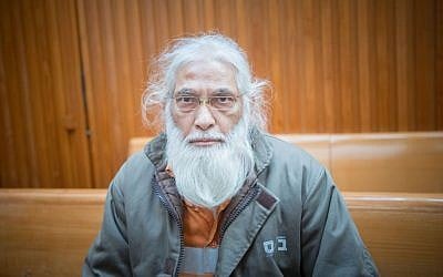 Goel Ratzon, a polygamist cult leader, attends a hearing at the Supreme Court in Jerusalem on February 29, 2016 (Yonatan Sindel/Flash90)