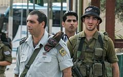 Golani Brigade Commander Ofek Buchris (L) seen during a visit Tel Hashomer army base on November 22, 2010.  (Flash90)
