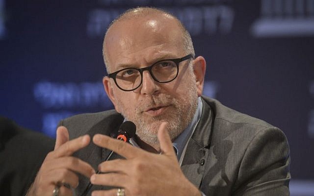 Army Radio Commander Yaron Dekel, conference at the Israel Institute of Democracy, May 24, 2016. (FLASH90)