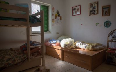 View of the bedroom of Hallel Yaffa Ariel, 13, who was stabbed and killed in a terror attack in the Jewish settlement of Kiryat Arba, in the West Bank on June 30, 2016. (Yonatan Sindel/Flash90)