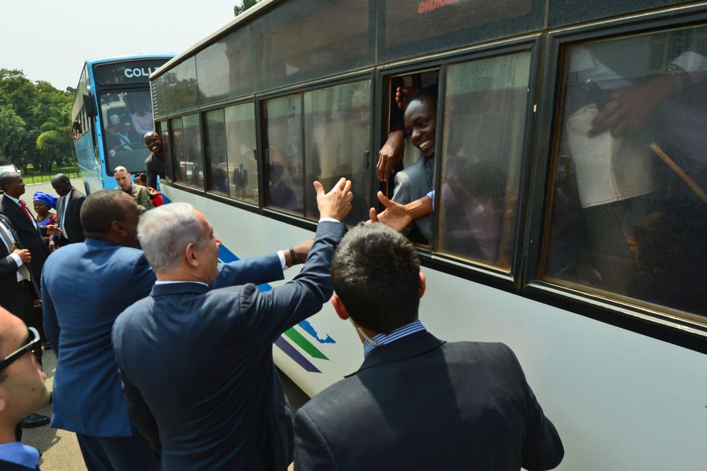 Prime Minister Benjamin Netanyahu with President of Kenya, Uhuru Kenyatta, in Nairobi, Kenya, on July 5, 2016. (Kobi Gideon/GPO) Prime Minister Benjamin Netanyahu with President of Kenya, Uhuru Kenyatta, in Nairobi, Kenya, on July 5, 2016. (Kobi Gideon/GPO)