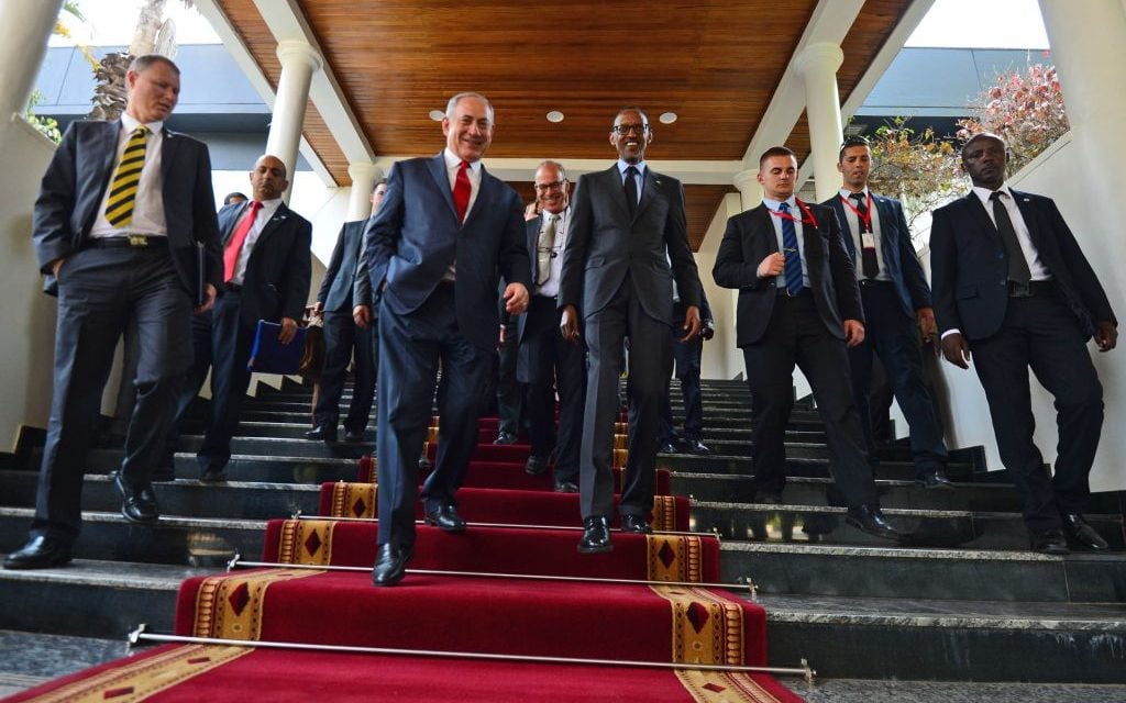 Prime Minister Benjamin Netanyahu meets with President of Rwanda Paul Kagame, at Kigali, Rwanda, on July 6, 2016. (Kobi Gideon/GPO) Prime Minister Benjamin Netanyahu meets with President of Rwanda Paul Kagame, at Kigali, Rwanda, on July 6, 2016. (Kobi Gideon/GPO)