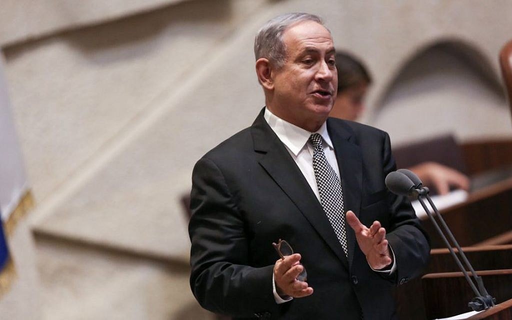 Prime Minister Benjamin Netanyahu addresses the Knesset during Question Time, July 18, 2016. (Hadas Parush/Flash90)