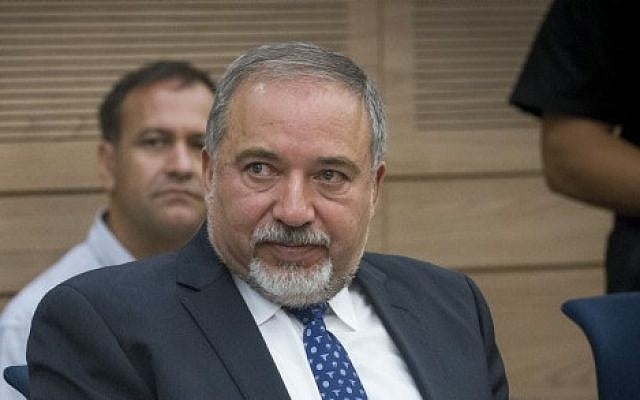 Defense Minister Avigdor Liberman at a meeting of the Foreign Affairs and Defense Committee on July 18, 2016. (Miriam Alster/Flash90) Defense Minister Avigdor Liberman at a meeting of the Foreign Affairs and Defense Committee on July 18, 2016. (Miriam Alster/Flash90)
