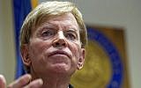In this July 22, 2016 photo, former Ku Klux Klan leader David Duke talks to the media at the Louisiana Secretary of State's office in Baton Rouge, Louisiana. (AP Photo/Max Becherer)