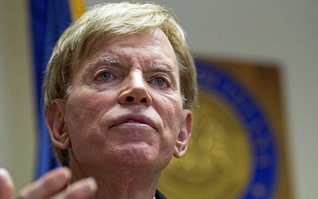 In this July 22, 2016 photo, former Ku Klux Klan leader David Duke talks to the media at the Louisiana Secretary of State's office in Baton Rouge, Louisiana. (AP Photo/Max Becherer) In this July 22, 2016 photo, former Ku Klux Klan leader David Duke talks to the media at the Louisiana Secretary of State's office in Baton Rouge, Louisiana. (AP Photo/Max Becherer)