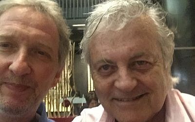 Mike Appel and David Horovitz, New York, June 2016 (David Horovitz / Times of Israel)