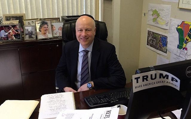 Jason Greenblatt, US President Donald Trump's special representative for international negotiations (JTA/Uriel Heilman) Jason Greenblatt, US President Donald Trump's special representative for international negotiations (JTA/Uriel Heilman)