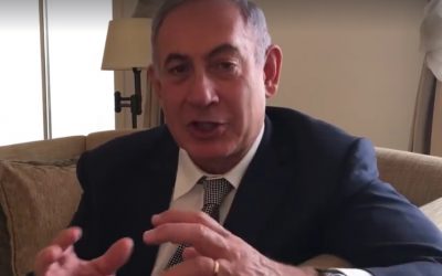 Netanyahu speaks from Africa, July 5, 2016 (Screen capture: Facebook)