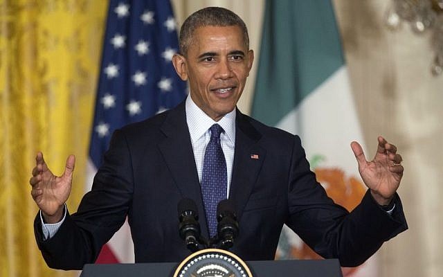 President Barack Obama answers questions during a joint news conference with Mexican President Enrique Pena Nieto in the East Room of the White House in Washington, Friday, July 22, 2016. (AP Photo/Pablo Martinez Monsivais) 