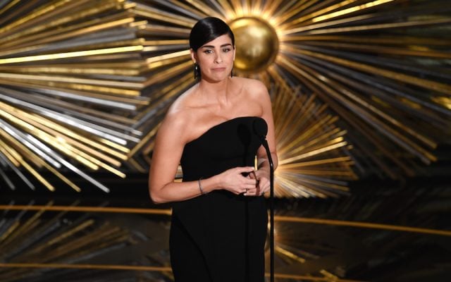 Actress Sarah Silverman, during the 88th Annual Academy Awards at the Dolby Theatre on February 28, 2016, in Hollywood, California. (Kevin Winter/Getty Images via JTA) Actress Sarah Silverman, during the 88th Annual Academy Awards at the Dolby Theatre on February 28, 2016, in Hollywood, California. (Kevin Winter/Getty Images via JTA)