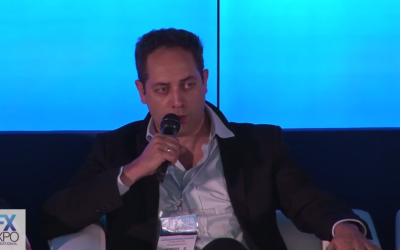 Yoni Avital, of Tradesmarter, tells a recent conference that, in Israel, the binary options industry has become a world of trading platforms that manipulate the prices, aggressive salespeople, and money laundering (YouTube screenshot)