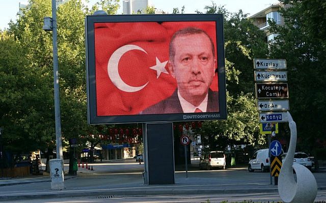 A portrait of Turkey's President Recep Tayyip Erdogan appears on a billboard in Tunali Hilmi Street in Ankara, Turkey, Saturday, July 16, 2016. (AP Photo/Burhan Ozbilici) A portrait of Turkey's President Recep Tayyip Erdogan appears on a billboard in Tunali Hilmi Street in Ankara, Turkey, Saturday, July 16, 2016. (AP Photo/Burhan Ozbilici)