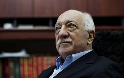 Turkish Muslim cleric Fethullah Gulen, sits at his residence in Saylorsburg, Pennsylvania in 2014 (AP Photo/Selahattin Sevi, File)