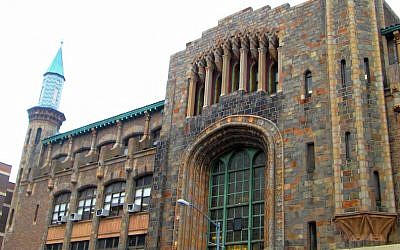 A view of Yeshiva University’s Zysman Hall (Wikimedia Commons/via JTA)