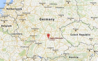 A Google Maps image showing the location of Ansbach, Germany, where an explosive device reportedly detonated outside Eugene's Wine Bar in the southern city's old town. (Google Maps)