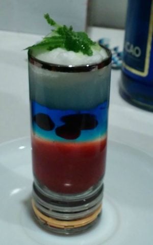 'Coat of Many Colors' alcoholic drink from 'Tippling Through The Torah' blog. (Courtesy)