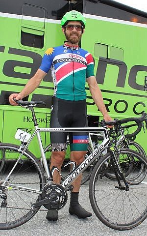 Namibia-born Dan Craven has quickly become a leader for Israel's Cycling Academy team. (Hillel Kuttler/via JTA)
