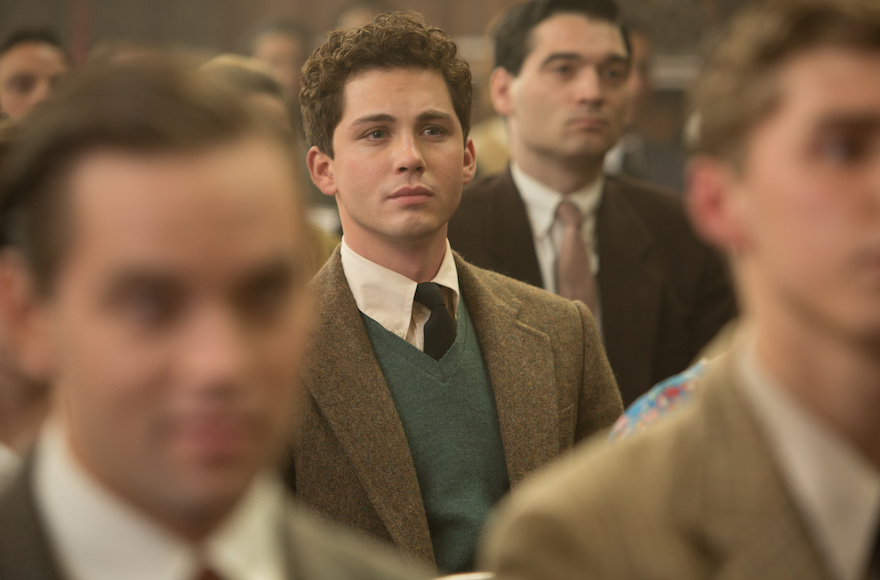 Logan Lerman in a scene from “Indignation,” a film adaptation of the Philip Roth novel. (Alison Cohen Rosa/via JTA) Logan Lerman in a scene from 'Indignation,' a film adaptation of the Philip Roth novel. (Alison Cohen Rosa/via JTA)