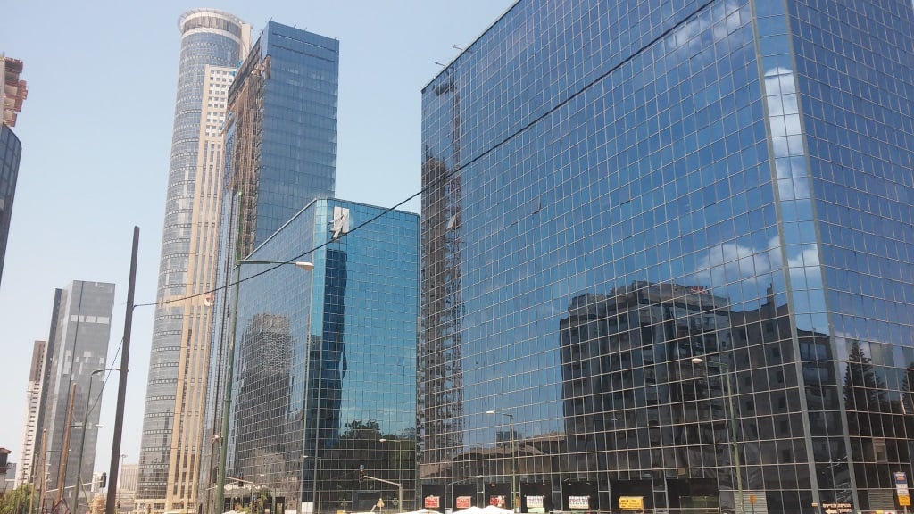 Illustrative: Jabotinsky Street in Ramat Gan is home to many binary options firms (Simona Weinglass/Times of Israel) Illustrative: Jabotinsky Street in Ramat Gan is home to many binary options firms (Simona Weinglass/Times of Israel)