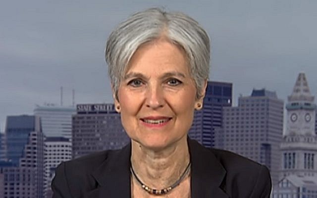 Green Party leader Jill Stein speaks to the media on July 12, 2016 (screen capture: YouTube) Green Party leader Jill Stein speaks to the media on July 12, 2016 (screen capture: YouTube)
