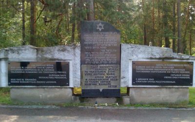 The memorial to the Holocaust victims at Ponar forest in Lithuania (Times of Israel)