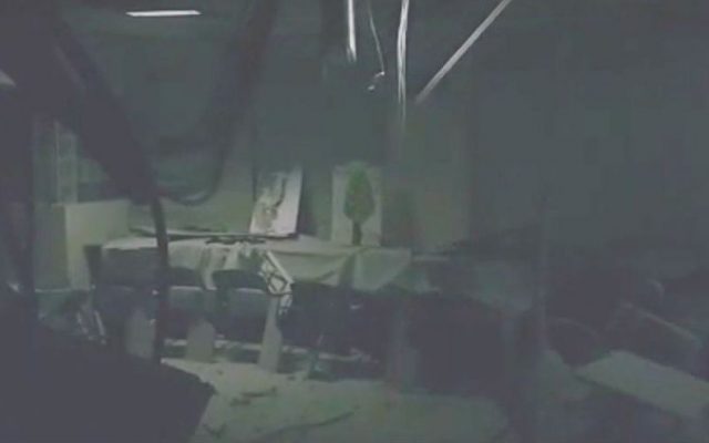 The Sderot preschool hit in a rocket strike from Gaza on July 1, 2016 (screen capture: YouTube)